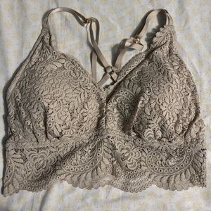 Aerie Lace Bralette in Beige